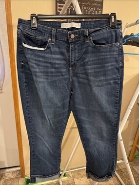 Signature by Levi Strauss Dark Blue Cropped Jeans